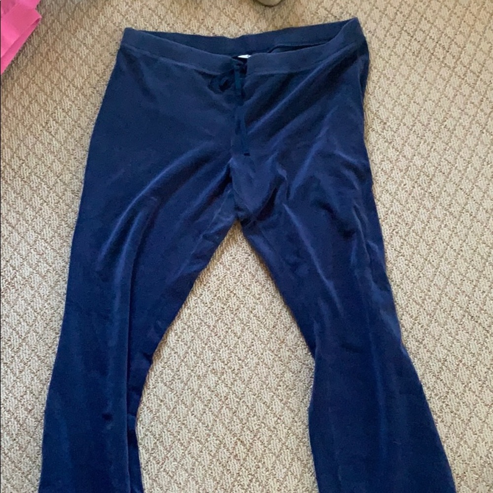 Navy terry cloth pants